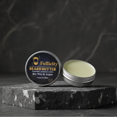Follicity Beard Butter – буркан с балсам за брада с 9 натурални съставки, омекотяващ и фиксиращ